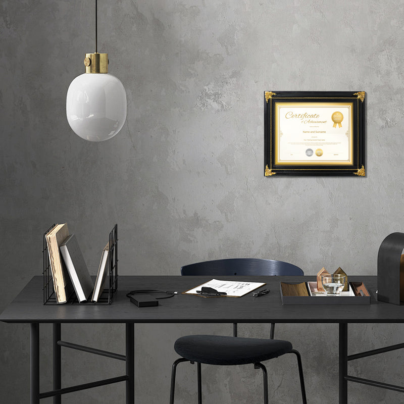 Vintage Picture Frames 8.5x11 Matted to 8x10 Image, Wall and Tabletop Picture Frames