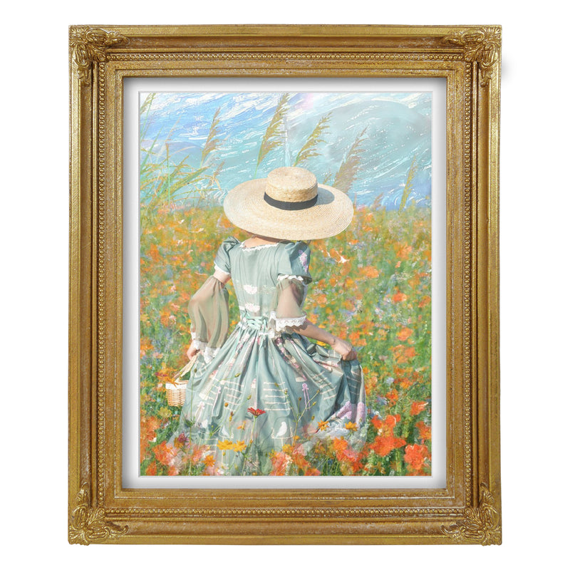 Vintage Picture Frames 8.5x11 Matted to 8x10 Image, Wall and Tabletop Picture Frames