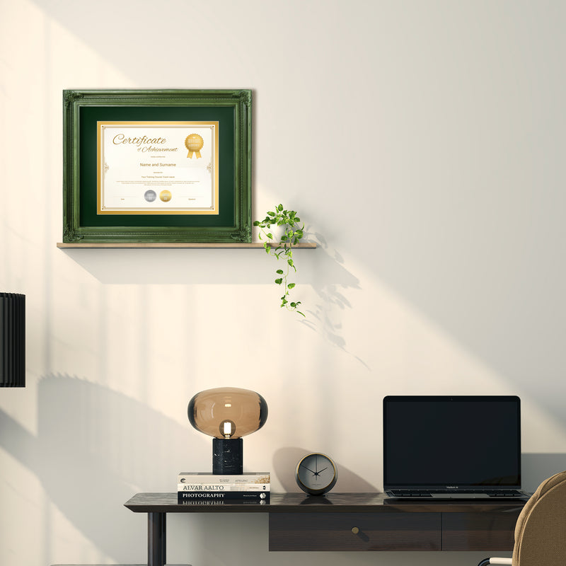 11 x 14 Frames with Mat for 8.5 x 11 Diploma Certificates Documents, Vintage Picture Frames