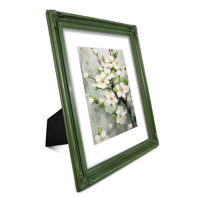 11x14 Picture Frame with Mat for 8 x 10 Image, Vintage Picture Frames for Wall and Tabletop