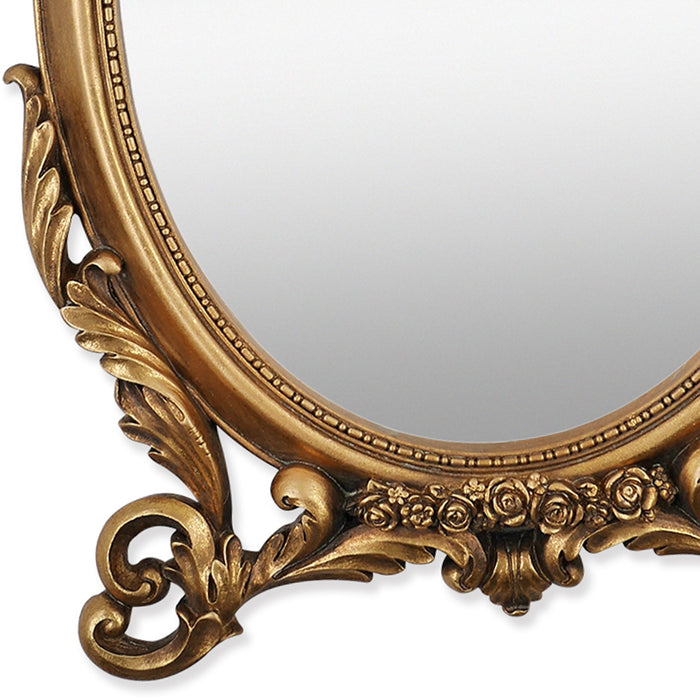 Gold Mirror with Cherub Ornaments for Wall, Baroque Style Home Decor