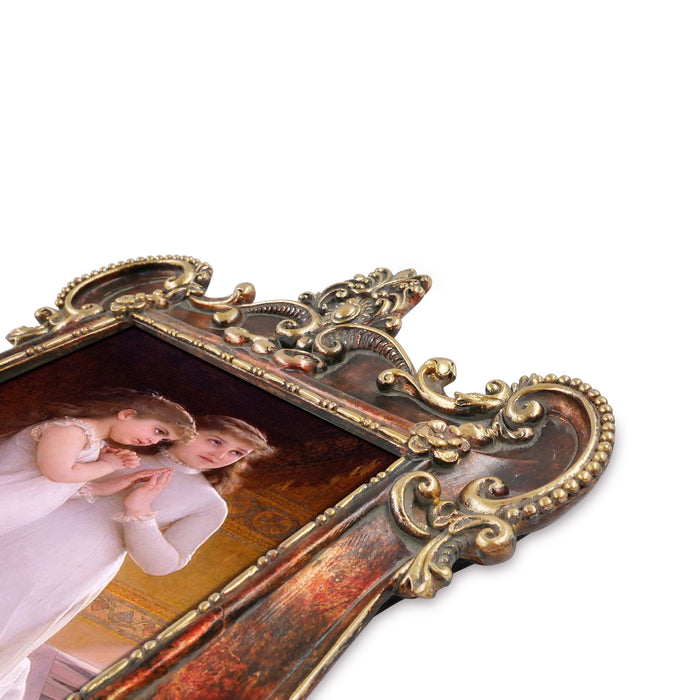 Antique Gilded Picture Frames 5x7 for Wall and Tabletop Gothic Decor