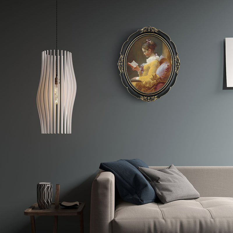 Oval Picture Frames with Embossed Flourish Details for Wall and Tabletop, Vintage Gallery Wall ande Tabletop Decor