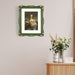 An 11x14-inch picture frame with a mat for an 8x10-inch photo, featuring sculpted edges and decorative accents in a hand-painted antique style finish.