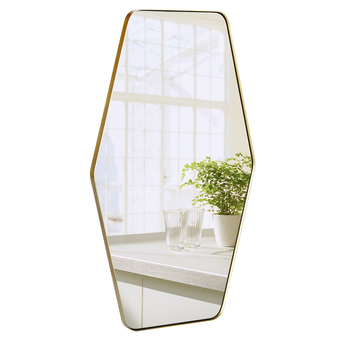 Bathroom Vanity Mirror, Hexagonal Wall Mirror for Living Room Entryway Dresser