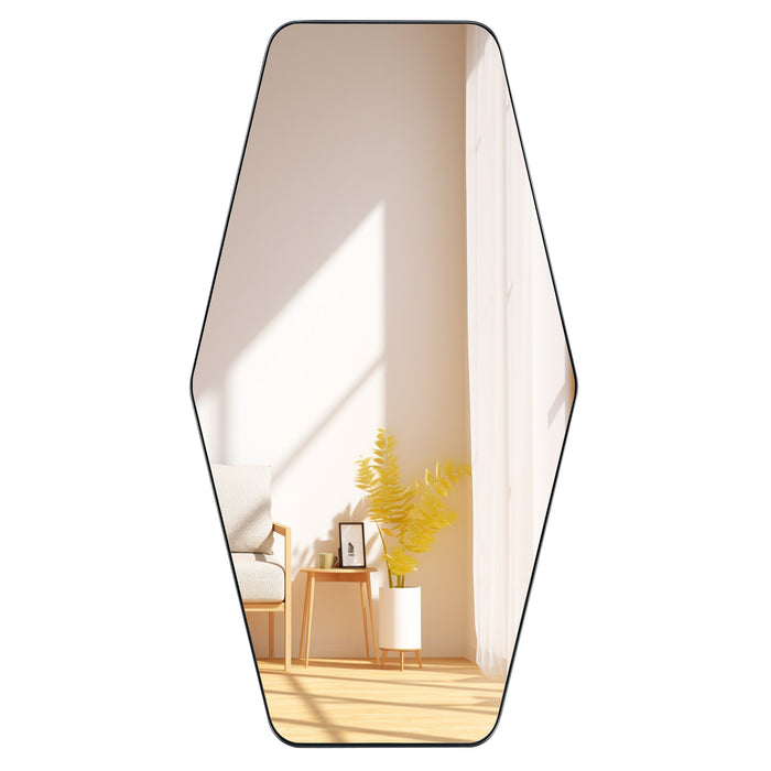 Bathroom Vanity Mirror, Hexagonal Wall Mirror for Living Room Entryway Dresser