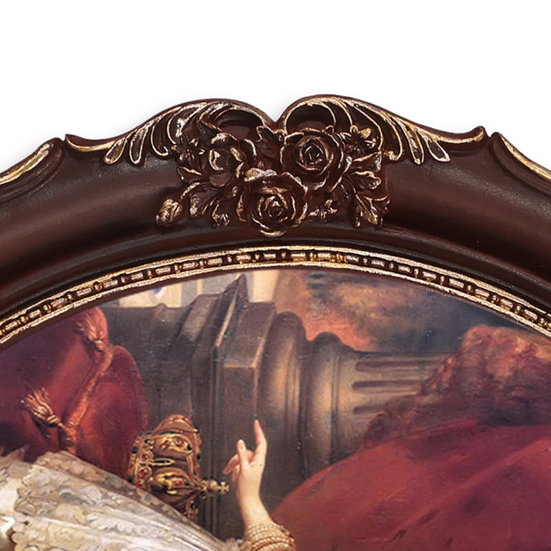 Oval Picture Frames with Roses Carvings, Wall and Tabletop Photo Frame, Vintage Victorian Home Decor