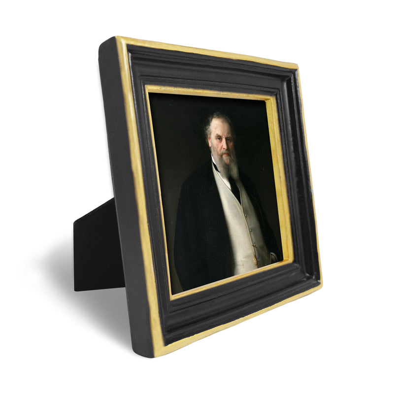 Gold Picture Frames 4x4, Antique Photo Frame Wall Hanging and Tabletop Display, Vintage Small Picture Frame
