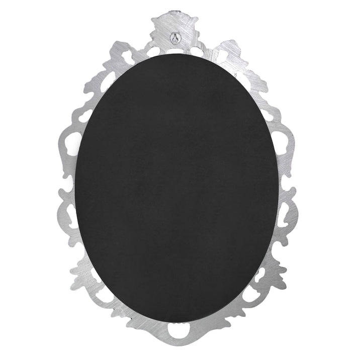 Vintage Wall Mirrors 16'' x 24'', Oval Mirror with Scroll Design for Entryways Living Room Bedroom