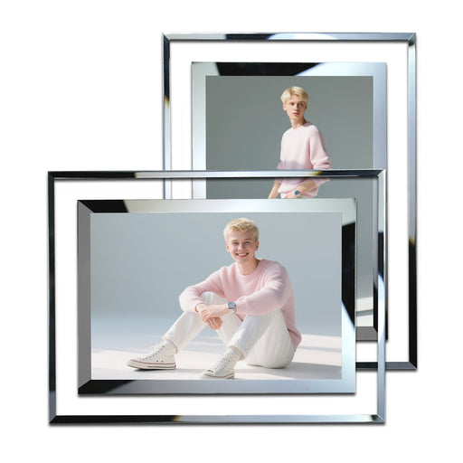 Clear Picture Frames with Silver Borders, 5x7 Picture Frame