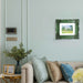 A baroque-style picture frame in dark green color hang on a wall. The frame is designed for wall and tabletop display.