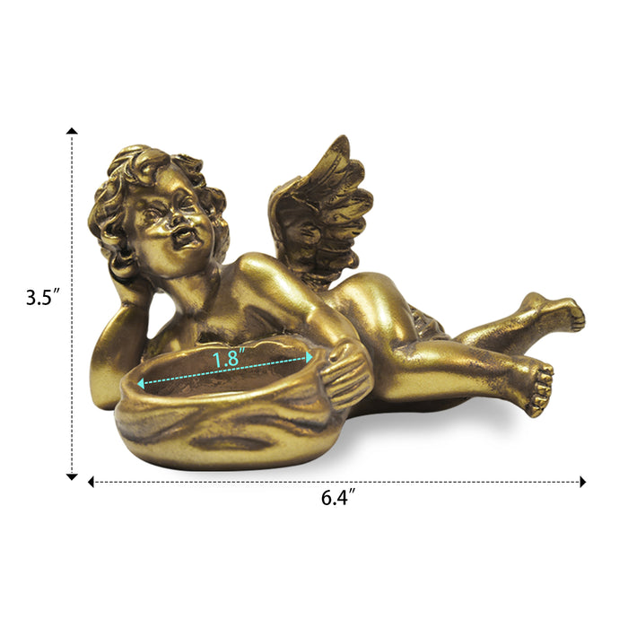 Gold cherub tealight candle holders, perfect for creating a balanced and harmonious display.