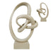 Beige abstract sculpture on a white background