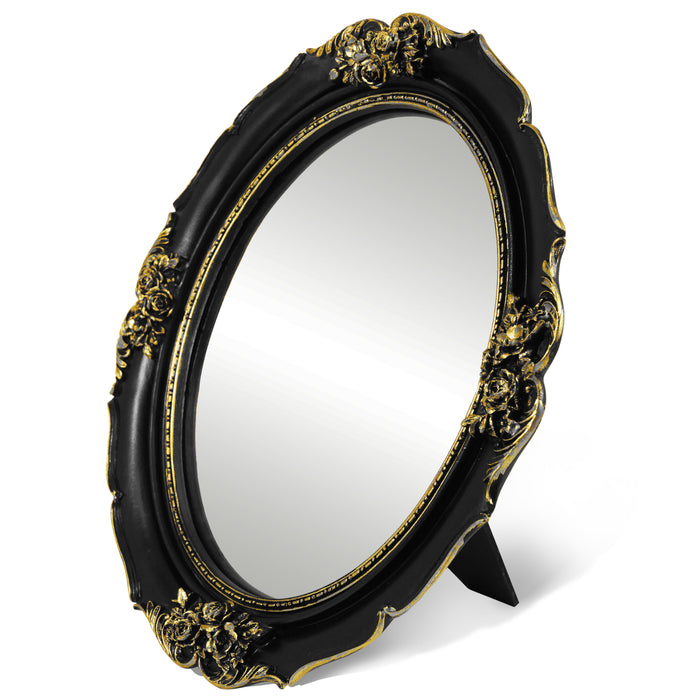 Gothic Mirrors for Wall and Tabletop, 10.5'' x 12.5'' Small Antique Mirror, Victorian Decor