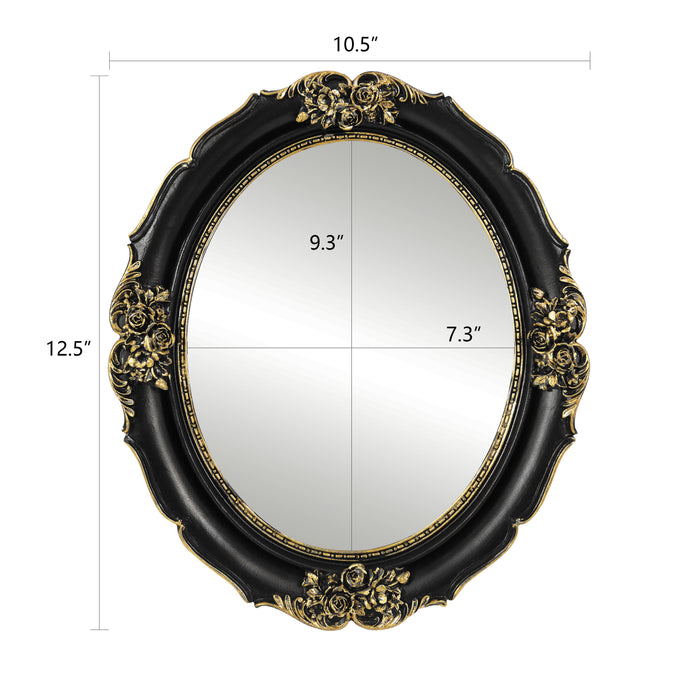 Gothic Mirrors for Wall and Tabletop, 10.5'' x 12.5'' Small Antique Mirror, Victorian Decor