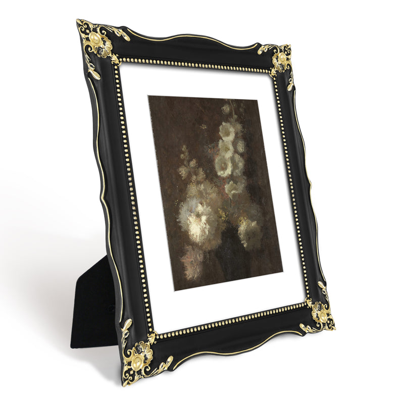 Vintage-Inspired Picture Frame 11x14 with White Mat for 8x10, Gallery Wall and Tabletop Poster Frame