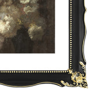 Black 11x14 vintage-inspired picture frame with white mat for 8x10 photos for wall and tabletop display