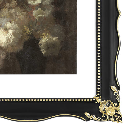 Black 11x14 vintage-inspired picture frame with white mat for 8x10 photos for wall and tabletop display