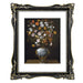 An ornate black picture frame with floral carvings around the border, designed for an 11x14 poster.