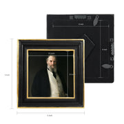 Black with Gold Acccents 4x4 Picture Frame Gothic Decor