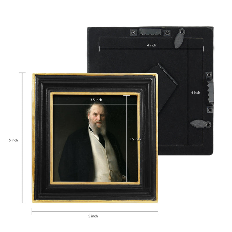 Black with Gold Acccents 4x4 Picture Frame Gothic Decor