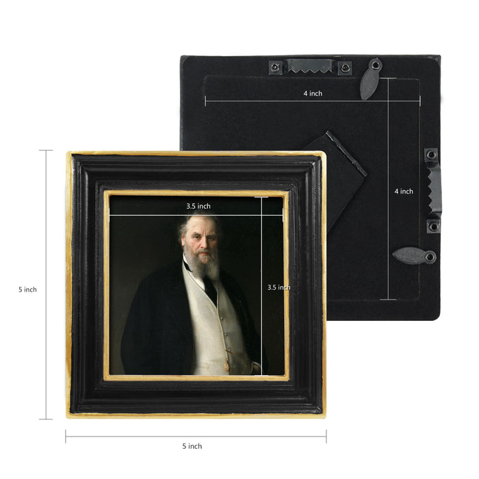 Black with Gold Acccents 4x4 Picture Frame Gothic Decor
