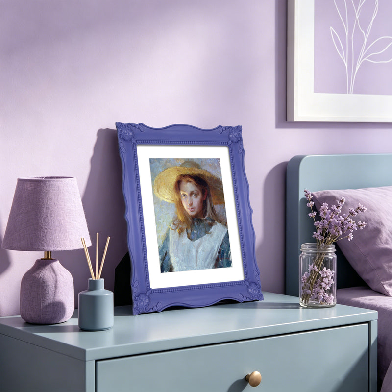 Vintage-Inspired Picture Frame 11x14 with White Mat for 8x10, Gallery Wall and Tabletop Poster Frame