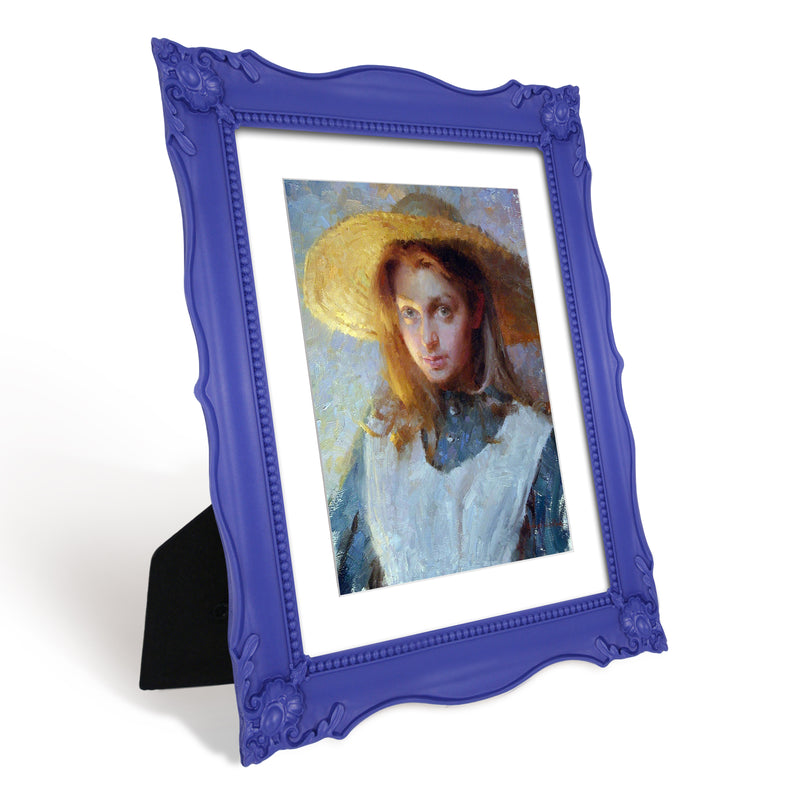 Vintage-Inspired Picture Frame 11x14 with White Mat for 8x10, Gallery Wall and Tabletop Poster Frame