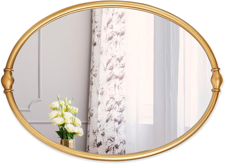 Oval Bathroom Mirror 24x32 inch, Traditional Accent Mirrors for Living Dressing Room Hallways