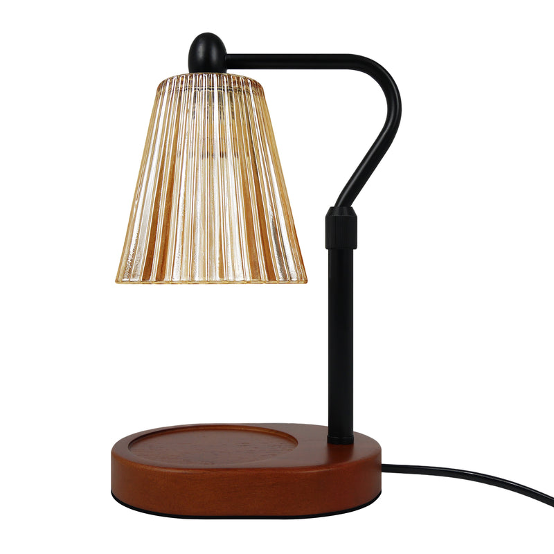 Candle Warmer Lamp with Dimmer and 2 Bulbs, Black Wax Melt Lamps for Jar Candles, Adjustable Height and Brightness, Home Office Desk Décor Housewarming Christmas Gifts