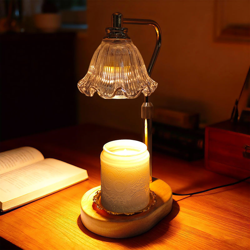 Candle Warmer Lamp with Dimmable Light, Flameless Candle Melter for Home and Office Décor, Gift for Candle Lovers, Includes 2 Bulbs