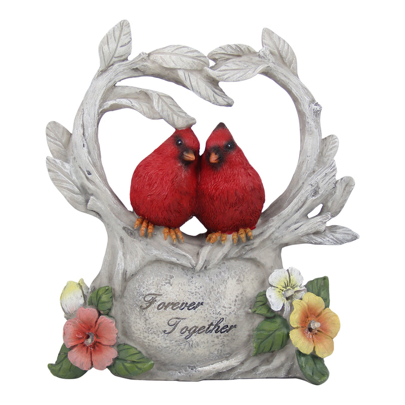 Solar Outdoor Garden Statue, Cardinals Weatherproof Sculptures for Porch Patio Table Deck Pathway Yard