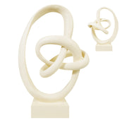 Abstract sculpture with intertwined loops.