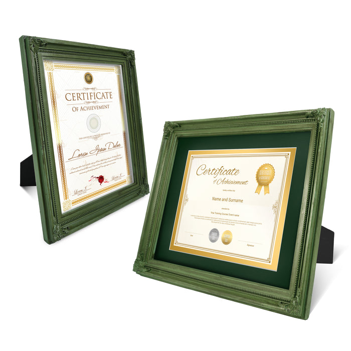 Picture Frames 8.5x11, Vintage Frame for Diploma Certificate Document 8 1/2 x 11, Set of 2