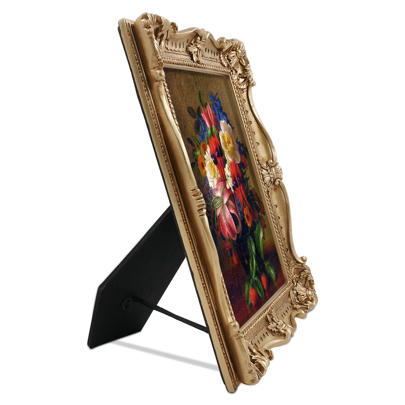 Ornate Picture Frames for Wall and Tabletop Display, Decorative Resin Frame with Mat