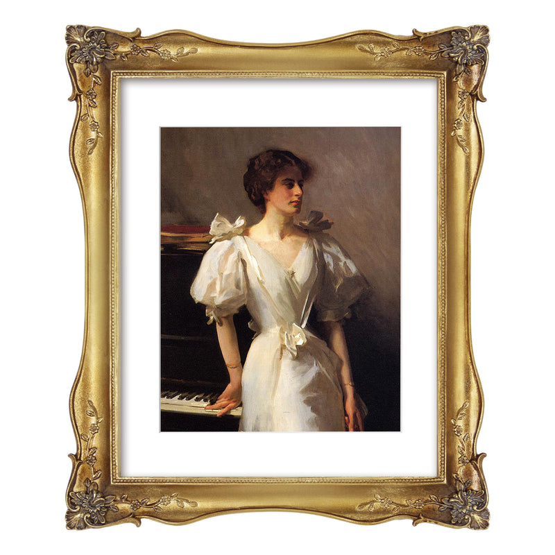 Vintage Gold Picture Frame with Mat for Gallery Wall and Tabletop, Antique Style Home Wedding Décor