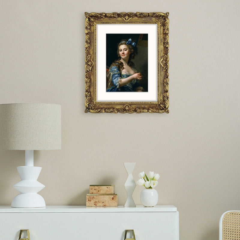Gold Wall and Tabletop Picture Frame, Classic Resin Frame for  8 by 10 Photo