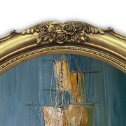 Vintage Picture Frame 8x10 / 11x14 Victorian oval vintage picture frame with antique floral detail displayed in home décor setting