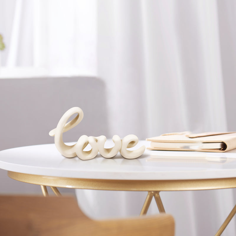LOVE Decor Wedding Anniversary Birthday Gifts Creamy Finish 