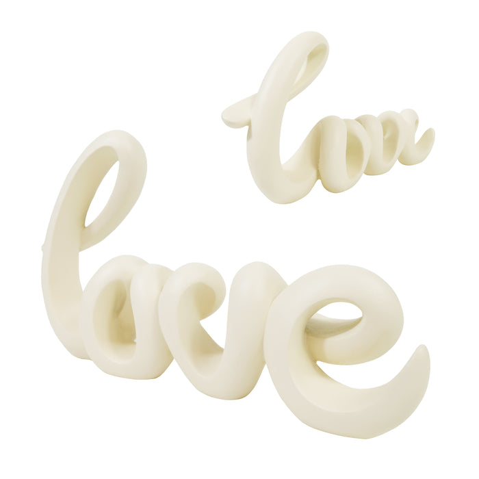LOVE Decor Wedding Anniversary Birthday Gifts Creamy Finish 