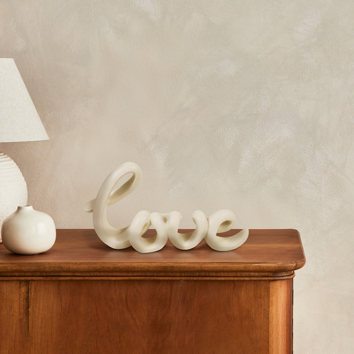 LOVE Decor Wedding Anniversary Birthday Gifts Creamy Finish 