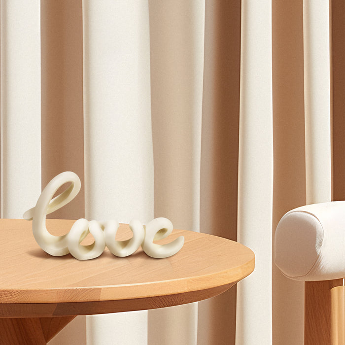 LOVE Decor Wedding Anniversary Birthday Gifts Creamy Finish 