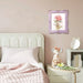 An ornate vintage-inspired picture frame with purple edges and gold accents, designed for an 8x10-inch picture, featuring a decorative painting.