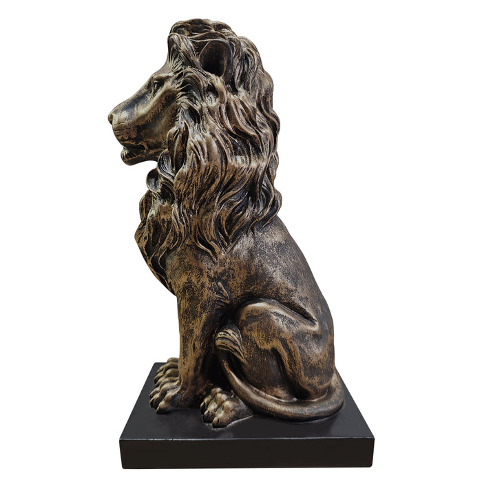 Lion Statues, Lion Sculptures for Mantel Table Shelf Decor, Lion Shaped Bookends, 13'' Tall