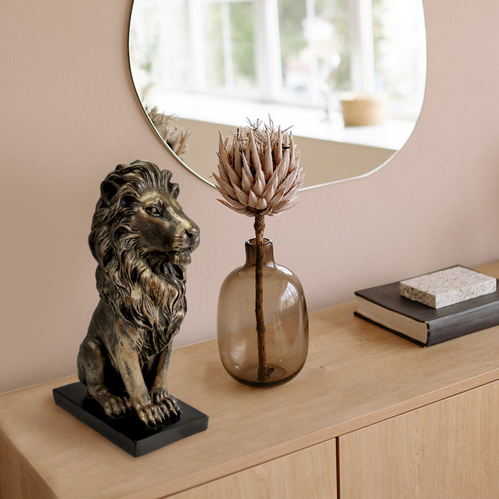 Lion Statues, Lion Sculptures for Mantel Table Shelf Decor, Lion Shaped Bookends, 13'' Tall