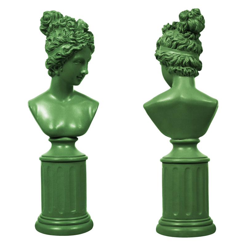 Modern Classical Female Bust Statue, 12.5'' Tall Lady Figure Sculpture for Shelf Desk Coffee Table, Vintage Home Living Room Wedding Bridal Shower Décor