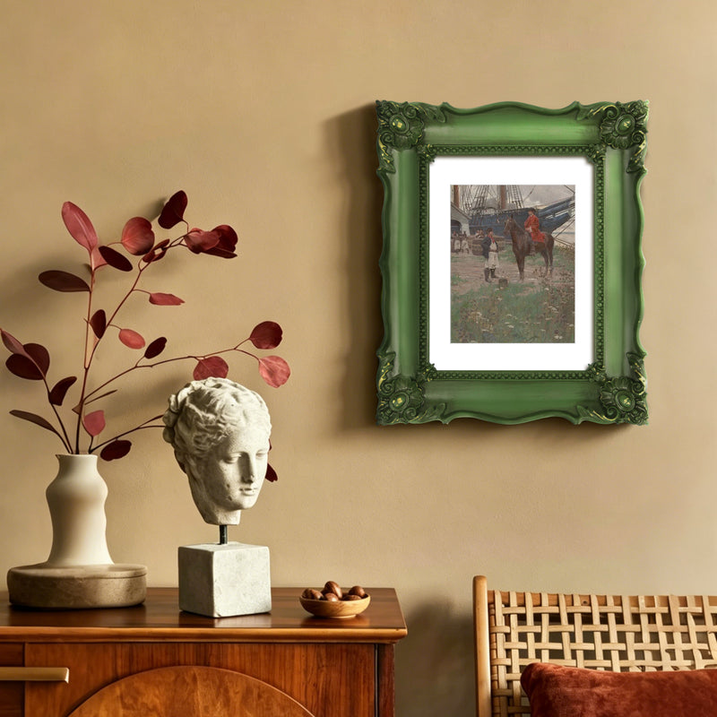 8x10 Picture Frame with Mat for 5x7, Vintage Inspired Wall and Tabletop Photo Frames, Baroque Style Home Decor