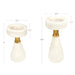 White pillar candle holders with sparkling accents forfor centerpieces, mantels, weddings, or gifts.
