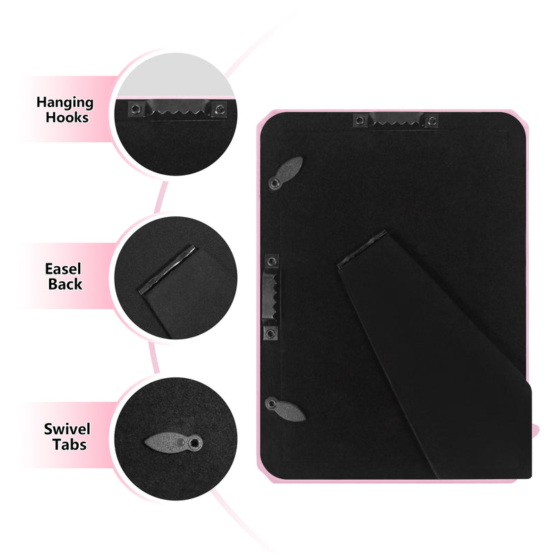 Black fabric panel with features highlighted on a white background