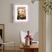 An 11x14-inch picture frame with a mat for an 8x10-inch photo, featuring sculpted edges and decorative accents in a hand-painted antique style finish.